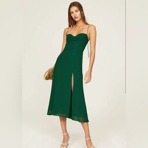 Reformation Juliette Dress Green